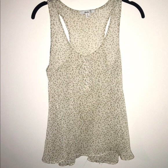 Sheer Floral Papaya Tank Top - Picture 1 of 3